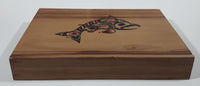 Red and Black Spirit Salmon Fish Native Aboriginal Art 10 5/8" Long Wood Box with Sliding Lid