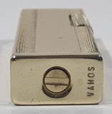 Rare Vintage Sonya Gold Tone Metal Gas Lighter