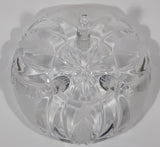 Vintage Hand Cut 24% Leaded Crystal Glass 5 3/4" Tall Tri-Footed Candy Dish Bowl with Lid Made in Yugoslavia