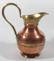 Vintage Brass and Copper Pitcher Ewer Jug