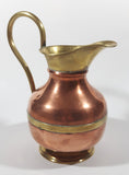 Vintage Brass and Copper Pitcher Ewer Jug