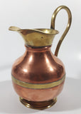 Vintage Brass and Copper Pitcher Ewer Jug