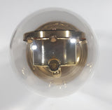 Vintage Hermle Quartz 9 1/4" Tall Plastic Dome Brass Anniversary Clock Battery Operated