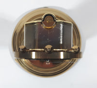 Vintage Hermle Quartz 9 1/4" Tall Plastic Dome Brass Anniversary Clock Battery Operated