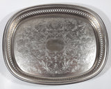 Rare Vintage Wm. A. Rogers 3492 Air Canada Engraved Etched Silver Plated Brass Airplane Beverage Serving Tray