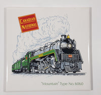 Vintage Canadian National Railway "Mountain" Type No. 6060 Train Locomotive Ceramic Tile