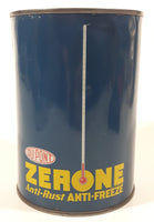 Vintage Dupont Zerone Anti-Rust Anti-Freeze Blue 5 1/2" Tall One Quart Metal Can