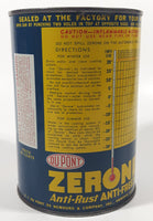 Vintage Dupont Zerone Anti-Rust Anti-Freeze Blue 5 1/2" Tall One Quart Metal Can