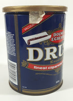 Vintage Douwe Egberts Drum Excellent Finest Cigarette Tobacco 150g Blue Tin Metal Can with Plastic Lid