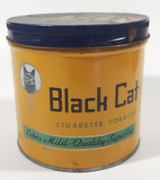 Rare Vintage Black Cat Cigarette Tobacco Extra Mild Quality Superfine Tin Metal Can