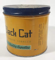 Rare Vintage Black Cat Cigarette Tobacco Extra Mild Quality Superfine Tin Metal Can