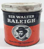 Vintage Sir Walter Raleigh Smoking Tobacco 6 Oz Tin Metal Can