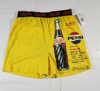 Rare Pepsi Cola Chinese Yellow Boxer Shorts Size M/M Medium New with Tags