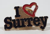 I Love Surrey I Heart Surrey Enamel Metal Lapel Pin