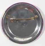 Vintage We Serve Pepsi-Cola "81" Man with Sunglasses and Cap Purple 2 1/8" Round Metal Button Pin