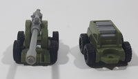 Mobile Artillery and Shell Trailer Army Green and Grey Plastic Toy Car Vehicles