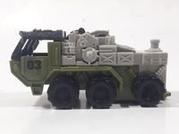 Armored Truck Army Green and Grey Plastic Toy Car Vehicle