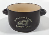 McDonald & Ross Const. LTD. Brown Double Handled Ceramic Bowl Mug