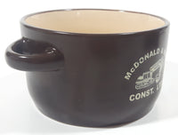 McDonald & Ross Const. LTD. Brown Double Handled Ceramic Bowl Mug