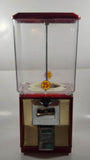Vintage Northwestern MORRIS ILLINOIS Red Metal with Plastic Globe 17 1/2" Tall Gumball Candy Dispenser Vending Machine with Two Keys