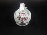 Vintage Porcelain Glass Floral Rose Woven Pattern Easter Basket Decor. - Treasure Valley Antiques & Collectibles