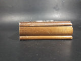 1980s Wooden Playing Card Box w/ Model-T Brass Decor - No cards