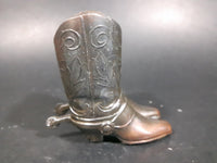 1930s Very Rare Trophy Craft Miniature Copper Cowboy Boots - Treasure Valley Antiques & Collectibles