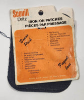 Vintage Scovill Dritz Iron-On Patches Bonus Pack of 3 (2 Sizes) New on Card