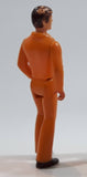 Vintage 1970s Tonka Play People Male Orange Clothing Man 3 1/2" Tall Plastic Toy Action Figure Made in Hong Kong